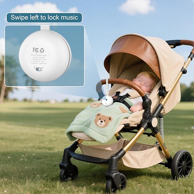 Portable Sound Machine for Baby Kids Adults, USB Rechargeable White Noise Machine with Timer Function,18 Smooth Sounds, 256-Color Changing Mood Light, Memory Function, Sound Therapy for Home, Travel