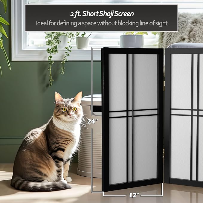 2 ft. Short Desktop Double Cross Shoji Screen - Image 5