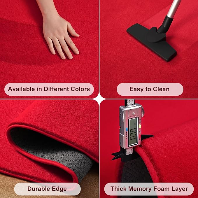 4x4 Square Area Rugs for Bedroom Living Room, Modern Non Slip Minimalist Carpet - Image 5