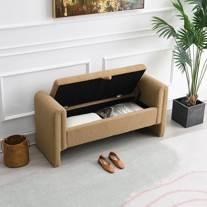 Modern Teddy Fabric Bed End Bench - Image 5