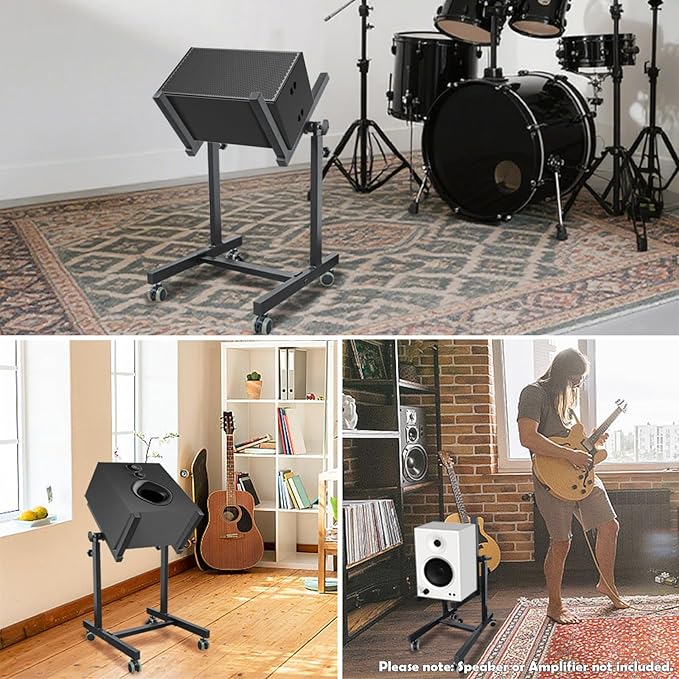 UPELLA Heavy Duty Amplifier Stand, Adjustable Amps Speaker Cabinet Stand Combo Holder, Audio Rack, Guitar Amplifier Stand