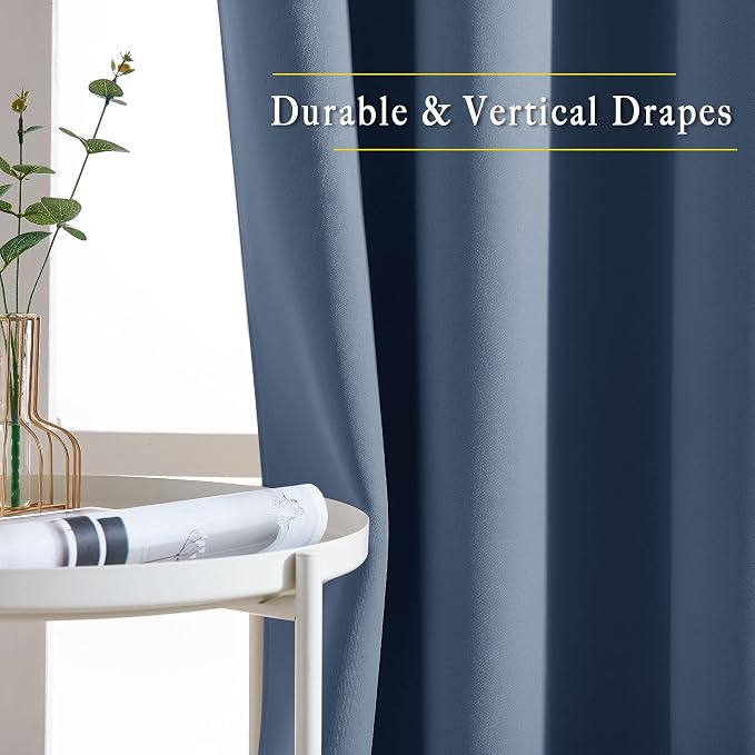 NICETOWN Blackout Living Room Curtains Extra Wide, Triple Weave Grommet Top - Image 5