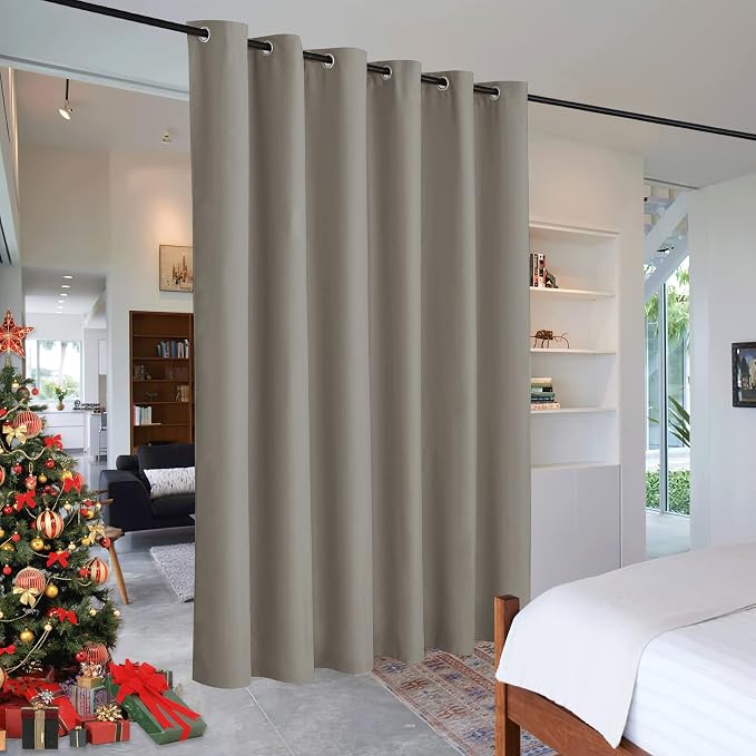 RYB HOME Extra Wide Curtains for Bedroom Closet Office Living Room Divider | by RYBHOME