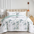 Botanical Quilt Set 3 Pieces Full/Queen Size, Soft Microfiber Lightweight Bed by Flysheep