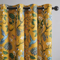 Topfinel 48 Inches Long Short Mustard Yellow Blackout Curtains by Topfinel