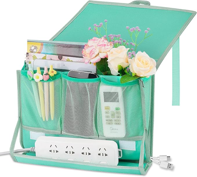 Bedside Caddy Organizer for Dorm Bed Rails by Retyion