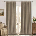 BGment Taupe Velvet Curtains 84 Inches Long Blackout Curtains by BGment