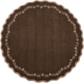 GarveeHome Round Area Rug 5ft Scalloped Washable Circle Rug by GarveeHome