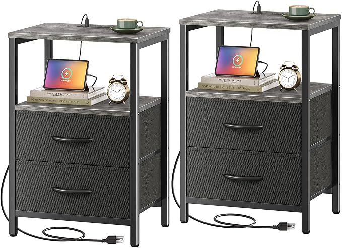 Huuger Nightstands Set of 2, End Tables by Huuger