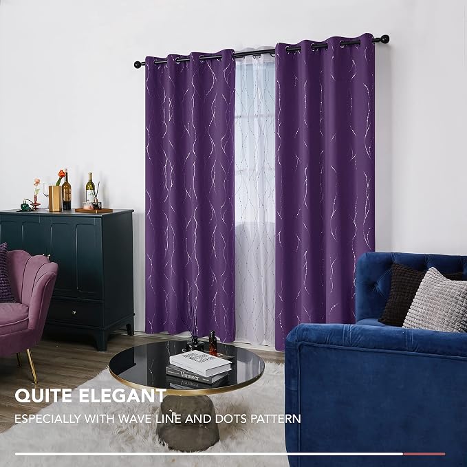 Deconovo Living Room Curtains 84 Inches Long, Thermal Insulated, Room Darkening - Image 7