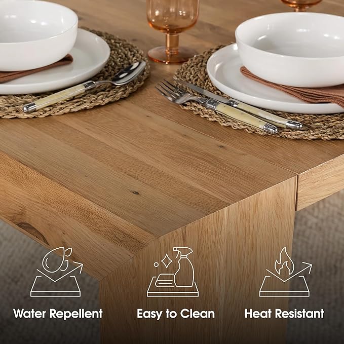 Transformer Table - Solid Wood Extendable Dining Table, Seats 2-12, Extendable Dining Room Table, Space-Saving Furniture, Expandable Dining Furniture (Natural, Table + Bench)