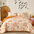 WONGS BEDDING Queen Pumpkin Castle Quilt Set, Halloween Bedspread Bedding | by WONGSBEDDING