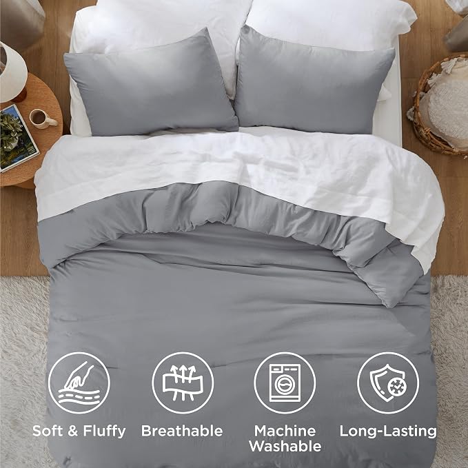 Bedsure King Comforter Set, 3 Pieces GentleSoft™ Bed Set, 1 Lightweight - Image 4