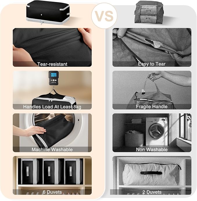 Comforter Storage Bag - 130L Large Capacity Blanket Storage Bags 4-Layer Ultra - Image 7