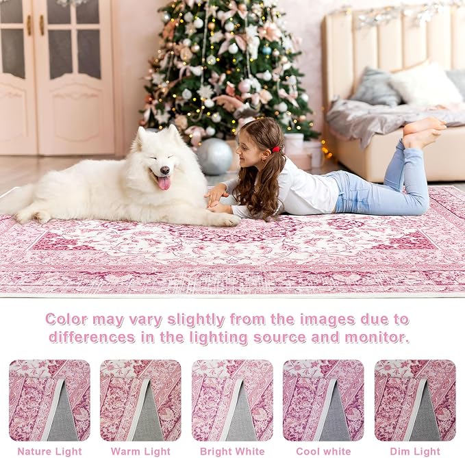 Macgace Washable Vintage Area Rug - Image 6