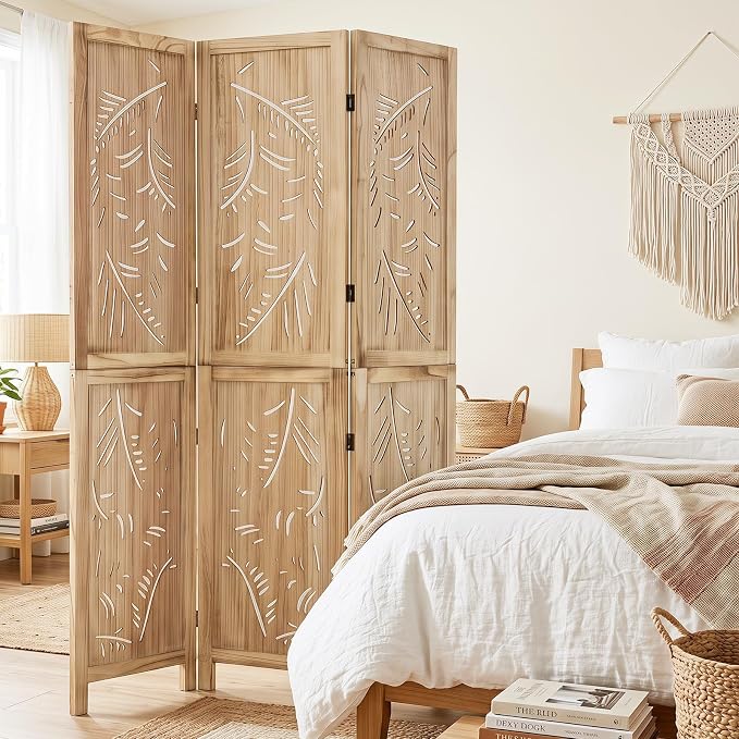 GIANTEX 3 Panel Boho Room Divider - Image 2