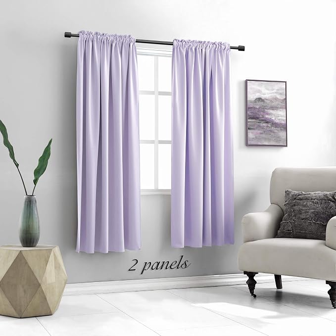 Lilac Light Purple Curtains for Girls Bedroom - Image 2