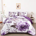 WONGS BEDDING Quilt Full Size, Soft Microfiber Lightweight Farmhouse Bed Cover by WONGSBEDDING