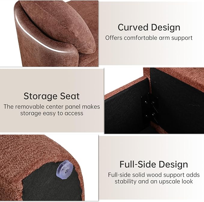 Usaint 58.3" Upholstered Storage Ottoman Bench - Image 5