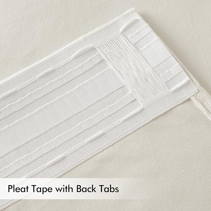 MIULEE Ivory White Velvet Pinch Pleat Blackout Curtains W52 X L84 Inches | 2 - Image 3