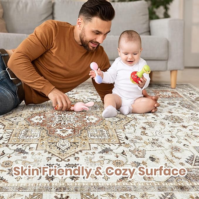 cotiled 5x7 Area Rug for Living Room, Traditional, Dining Room, and Home Office - Image 4