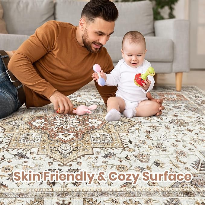cotiled 10x14 Area Rug for Living Room, Traditional, Dining Room, and Home - Image 4