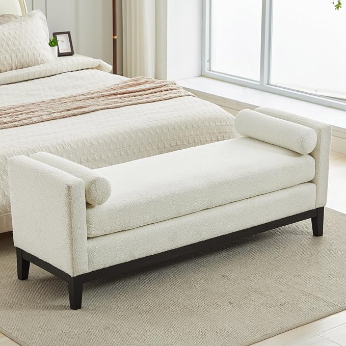 66.34" End of Bed King Size Bench Boucle by Aortzio