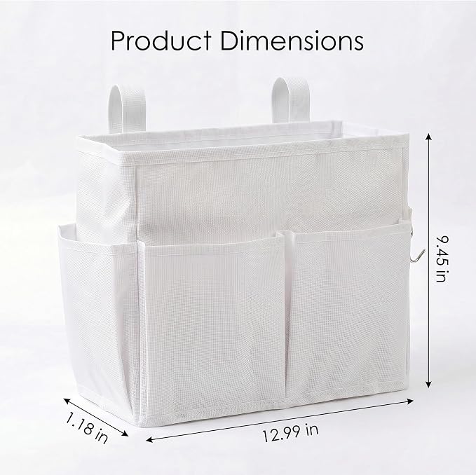Bedside Caddy, Oxford Fabric Magazine Holder - Image 2