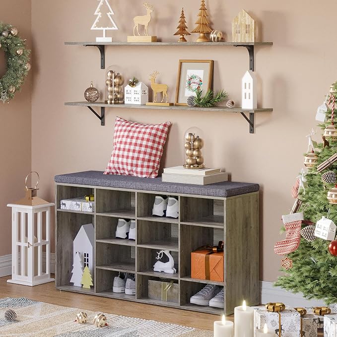 Long Wall Shelves, 47.3Inch Wooden Floating Shelves - Image 7