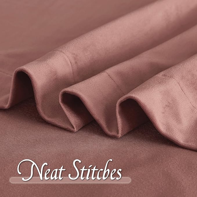 RYB HOME Wild Rose Velvet Blackout Curtains - Image 6