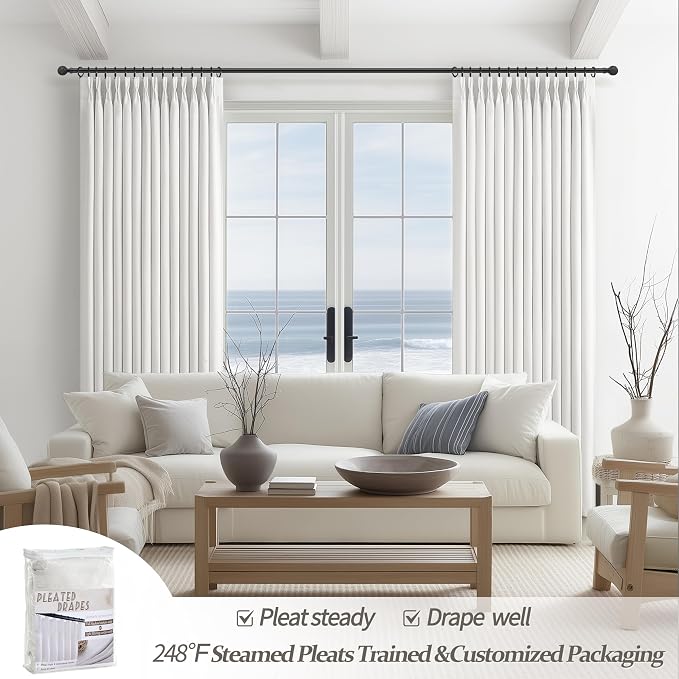 Pinch Pleated Extra Long Blackout 132 Inch Curtains - Image 6