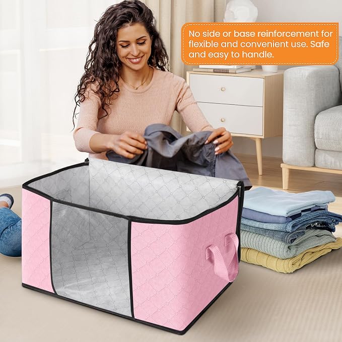 10 Pack Storage Bags for Clothes Blanket Storage Bins - Image 3