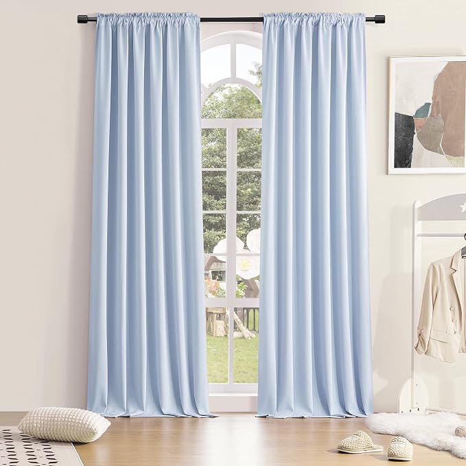 108 inch Extra Length Curtains for Bedroom by DONREN