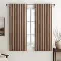 Rust Brown Short Small Window Room Darkening Curtains 54 Inches Long by QJMYDECO