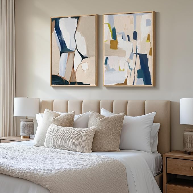 Large Framed Modern Colorful Abstract Wall Art - Image 8