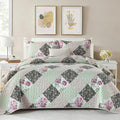 Dinjoy Boho Quilt Set King Size, Patchwork Floral Bedspreads, Reversible Summer by DINJOY