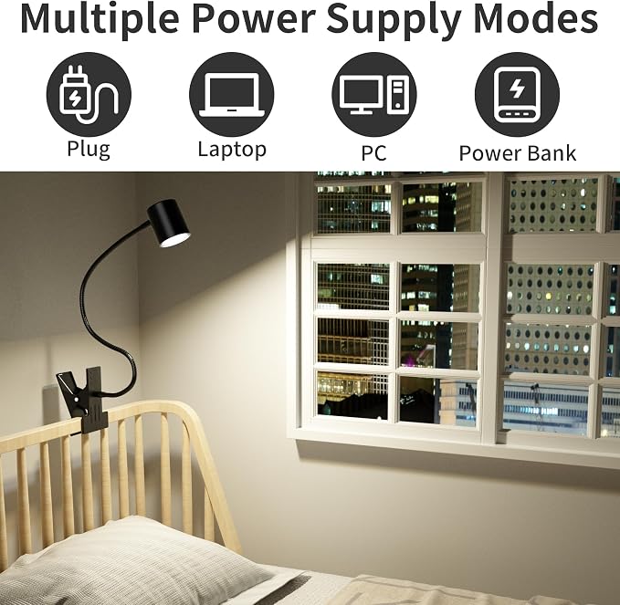 Desk Lamp USB Clip On Light, Book Lights - Image 5