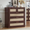LEYAOYAO Rattan Dresser for Bedroom, 33.5" Tall Chest of Drawers, Modern 5 by LEYAOYAO-Findtheshiningpointofyourideallife%EF%BC%81