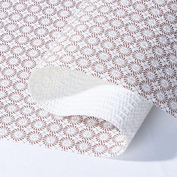 RAY STAR 18X96 Inch Shelf Liner for Kitchen Cabinets, Non-Adhesive Cabinet Liner Washable, PVC Drawer Liner for Dresser Non-Slip Bathroom (Circle)(5 Roll)