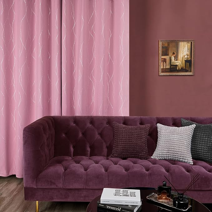Deconovo Living Room Curtains 54 Inches Long, Thermal Insulated, Room Darkening - Image 4