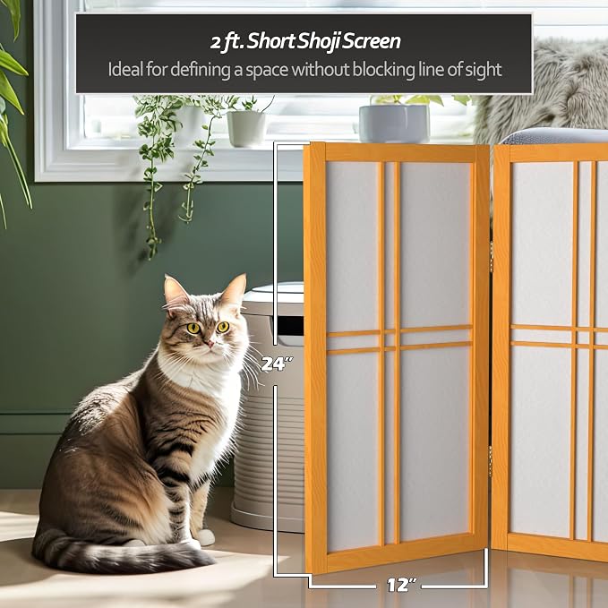 2 ft. Short Desktop Double Cross Shoji Screen - Image 5