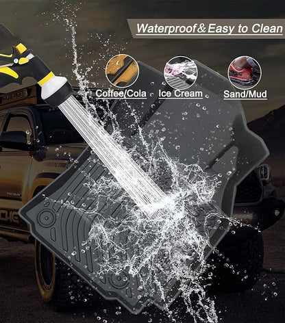 Aiqiying Floor Mats Compatible with Toyota Camry 2012-2017,All Weather Carpet Protector 3D Waterproof Durable Odorless Custom-Fit for 2007-2011 Camry Floor Liner Full Set TPE Car Liners