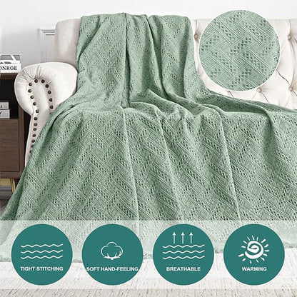 MYSKY HOME Sofa Covers, Sectional Couch Covers for 3 Cushion Couch, Geometrical Couch Cover Living Room Sofa Throws Sofa Slipcovers for Pets, Dogs(XX-Large, 91" x 134", Sage)