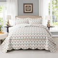 3-Piece Quilt Set Quilted Bedspread Lightweight Coverlet Set Garden Style by Travan