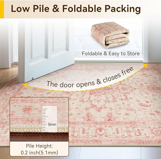 RELEANY Washable Area Rug, Runner 2'x10', Water Repellent, Pet Friendly - Image 4