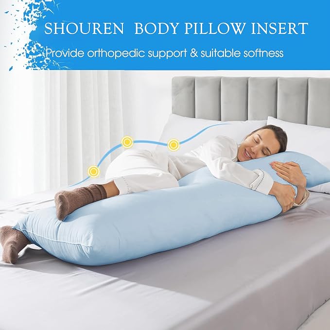 SHOUREN Large Body Pillow, Long Bed Pillow - Image 3