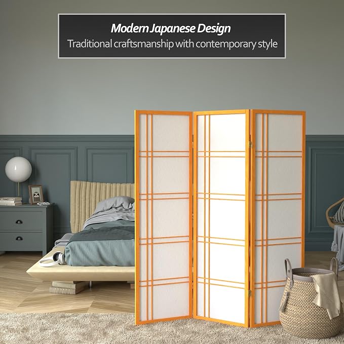 Red Lantern 5 ft. Tall Double Cross Shoji Screen - Image 2