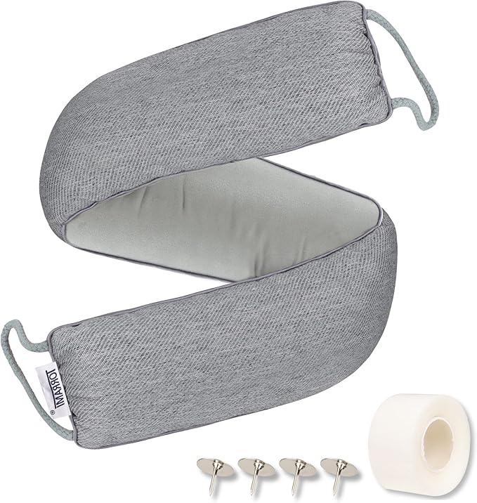 TORRAMI 36" Door Draft Stopper Under Bottom Insulation Noise Air Stopper 2.1LB,Door Snake Draft Guard Seal for Doors and Windows - Dark Gray
