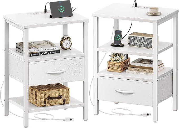 SUPERJARE Nightstand Set of 2 by SUPERJARE