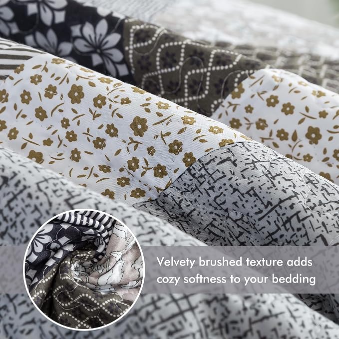 Etwel Lightweight Patchwork Queen Size Quilt Set - Image 2
